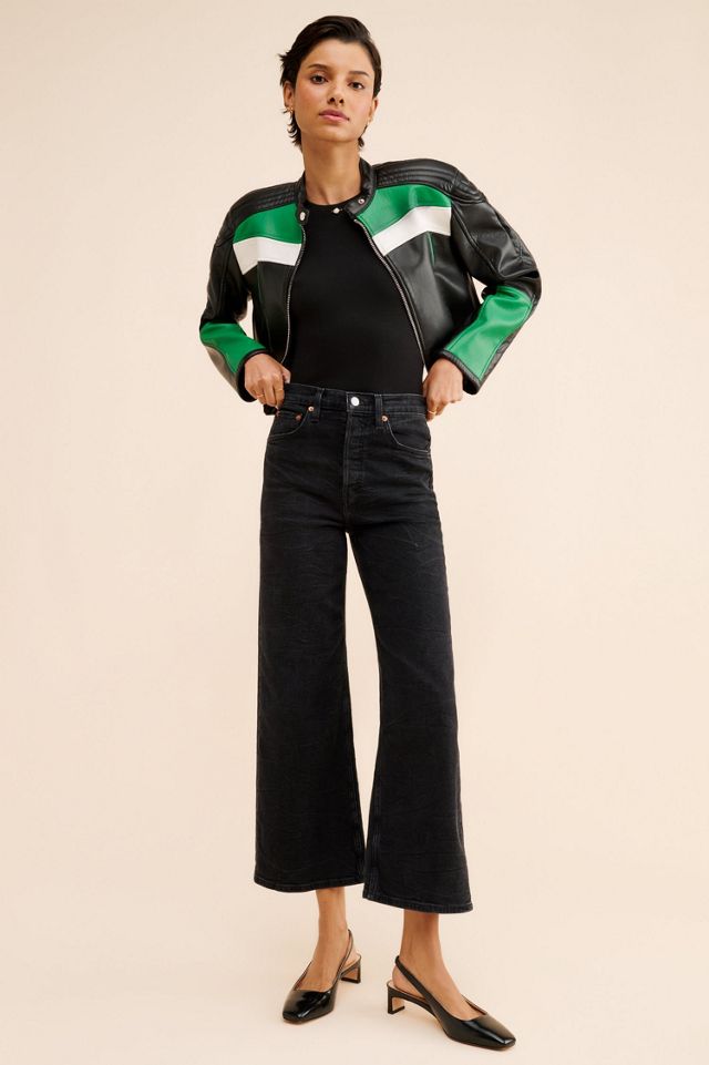 RE/DONE High-Rise Wide-Leg Cropped Jeans #4
