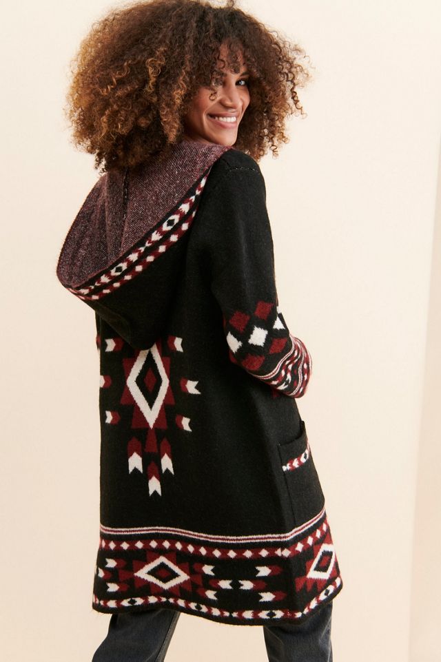 Driftwood Hooded Geometric Cardigan #1