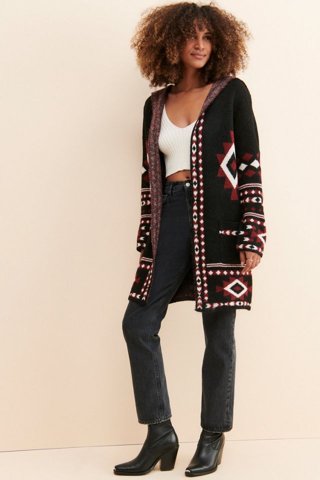 Driftwood Hooded Geometric Cardigan #2