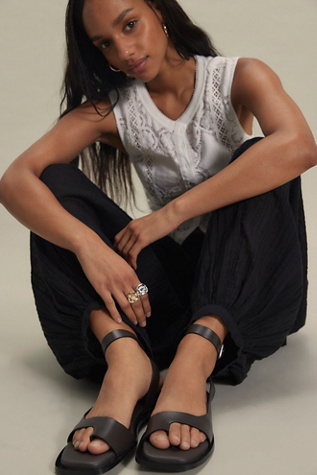 ALOHAS Tebas Asymmetric Sandals at Free People in Brown, Size: EU 39