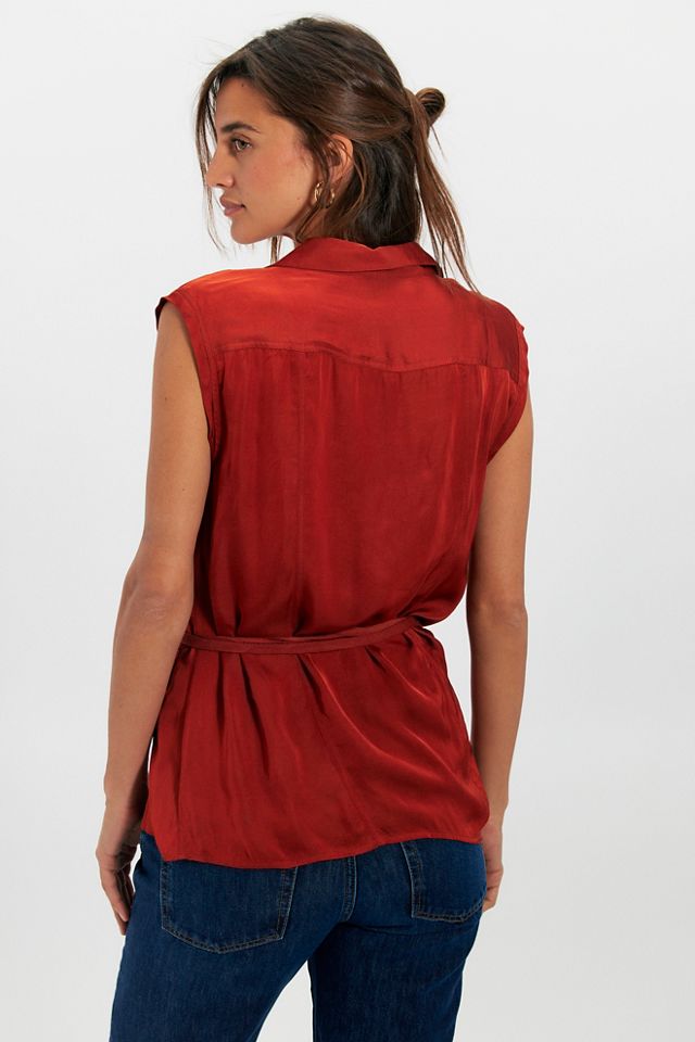 Nicholas K Sleeveless Roux Wrap Top #1