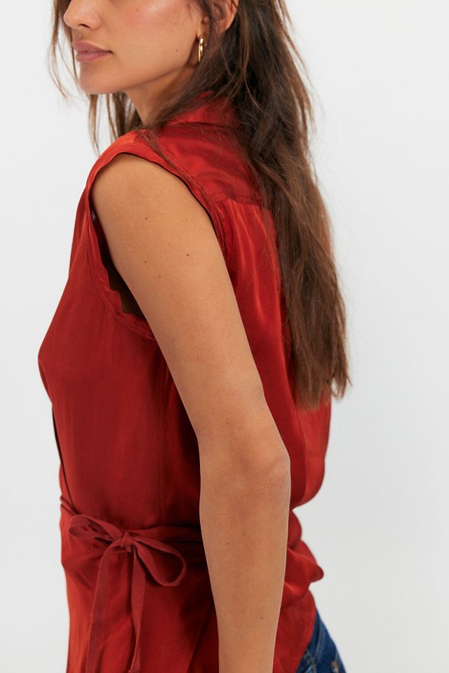 Nicholas K Sleeveless Roux Wrap Top #2