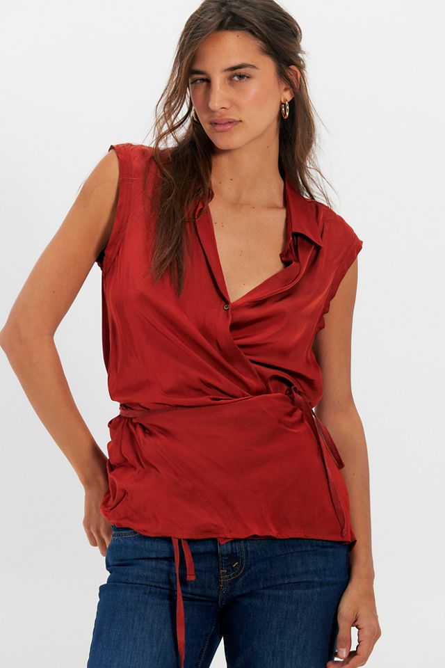 Nicholas K Sleeveless Roux Wrap Top #3