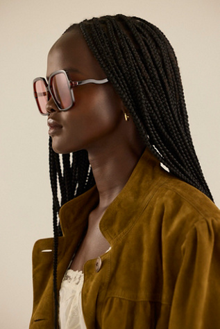 Lucia Square Sunglasses at Free People in Cherry Cordial