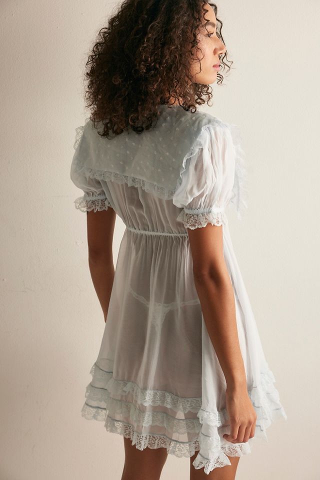 For Love & Lemons Organza Hearts Babydoll Mini Slip Dress #1