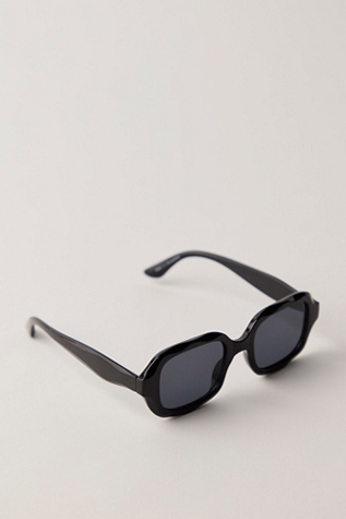 Женские солнцезащитные очки Free People Alta Square Sunglasses, цвет: Чёрный — фото 2