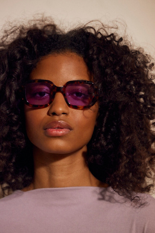Alta Square Sunglasses at Free People in Tort & Grape Soda