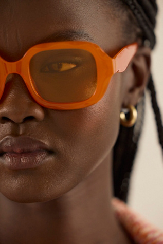 Alta Square Sunglasses at Free People in Tangerine