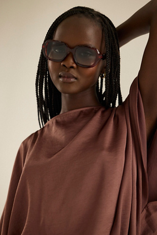 Alta Square Sunglasses at Free People in Cherry Cordial