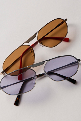 Tavi Aviator Sunglasses by Free People in Brown