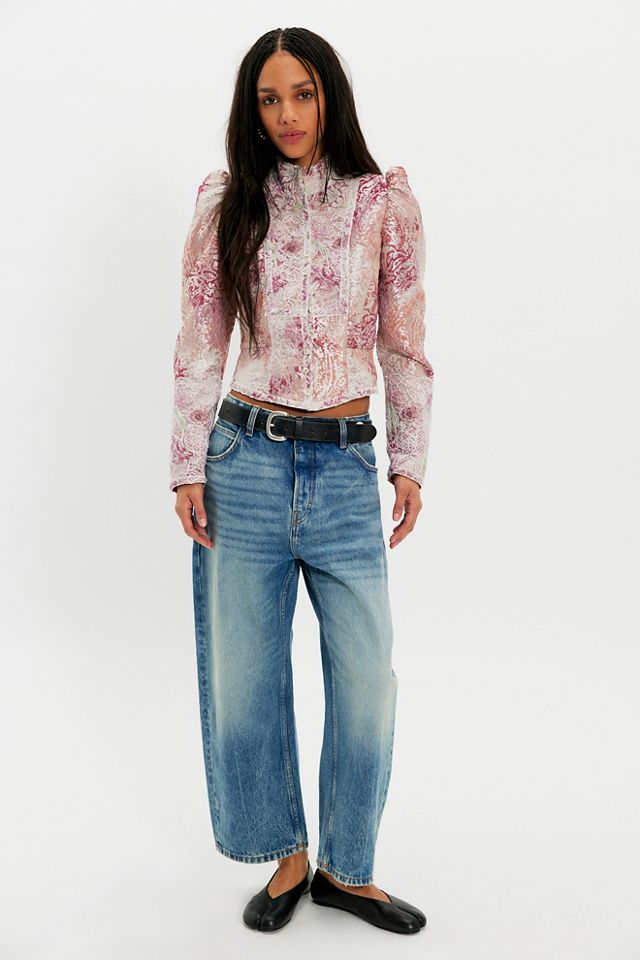 Anna Sui Victorian Satin Jacket | Free People