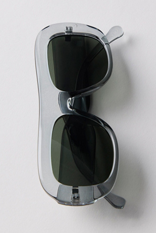 Finn Bubble Aviator Sunglasses by Free People in Black