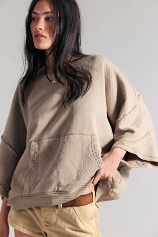We The Free Dweller Pullover at Free People in Morning Oat, Size: XS