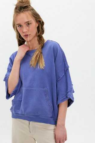 We The Free Dweller Pullover at Free People in Blue Iris, Size: Small