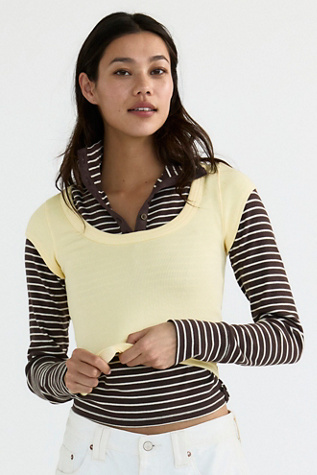 We The Free Brooklyn Tee at Free People in Double Butter, Size: Small
