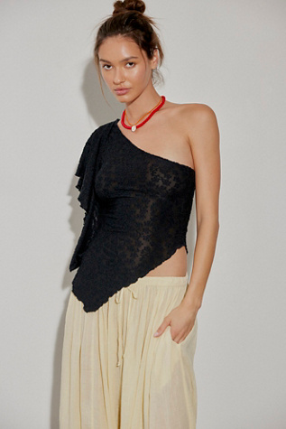 Anora Convertible Lace Top by Free People in Black, Size: L