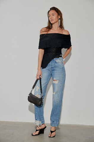 Anora Convertible Lace Top by Free People in Black, Size: S