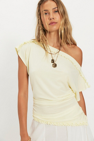 Riley Off-The-Shoulder Knit Top by Free People in Green, Size: L