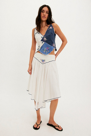 Sacred Heart Midi Skirt Set by Free People in White, Size: L