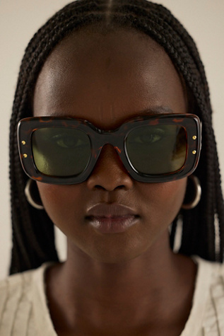 Maren Square Sunglasses by Free People in Brown