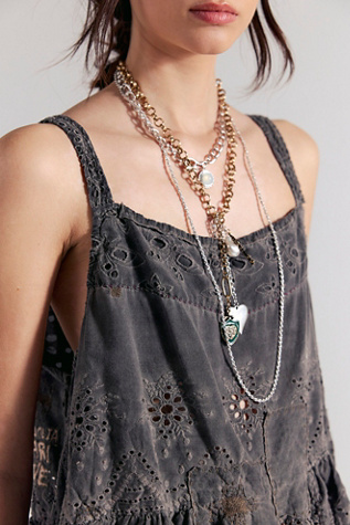 Женский топ Magnolia Pearl Eyelet Tank, цвет: Тёмный серый — фото 4