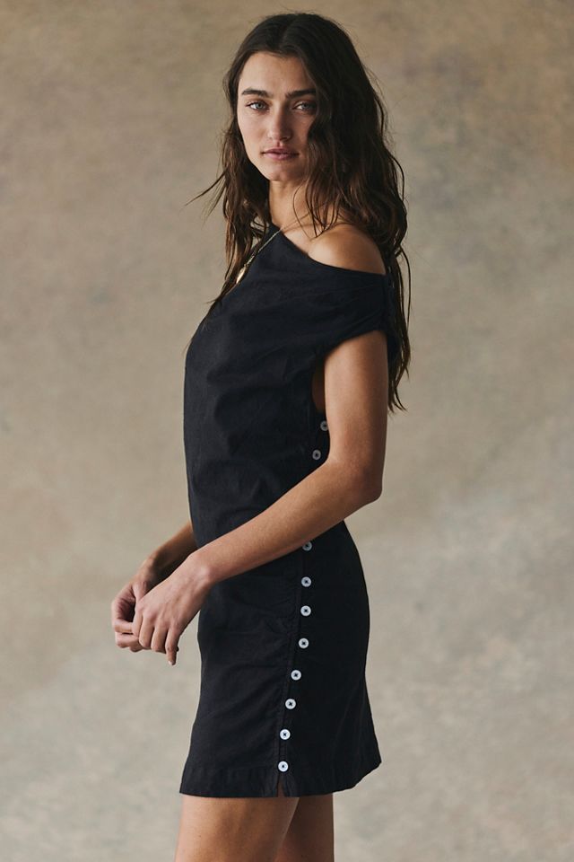 So Far Summer Stretch Linen Mini Dress #2