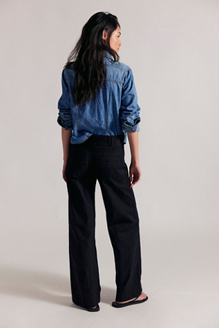 Женские брюки Free People Time Flies Low-Rise Clean Solid, цвет: Чёрный — фото 2