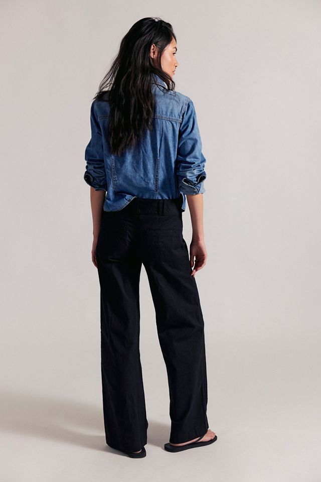 Time Flies Low-Rise Clean Solid Trousers #1