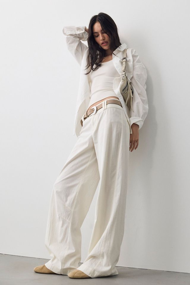 Time Flies Low-Rise Clean Solid Trousers #3