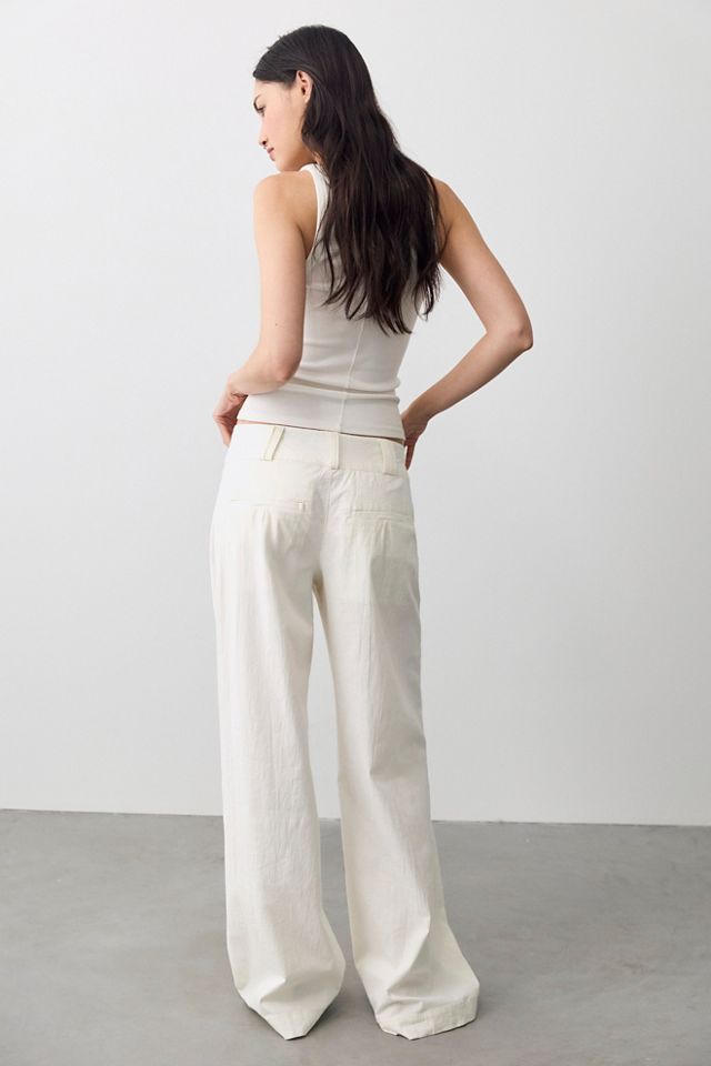 Time Flies Low-Rise Clean Solid Trousers #2