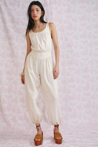 We The Free Vintage Heirloom One-Piece Jumpsuit at Free People in Gardenia, Size: Small