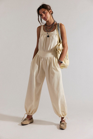 We The Free Vintage Heirloom One-Piece Jumpsuit at Free People in White, Size: L