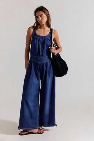 Vintage 70s Denim Overalls Jumpsuit Sanforized Selected by Love