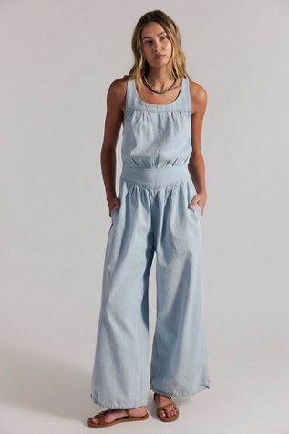 We The Free Vintage Heirloom One-Piece Jumpsuit at Free People in Light Wash, Size: S