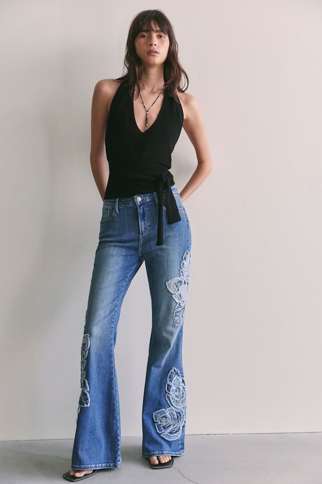 Driftwood Farrah Patchwork Flare Jeans #2