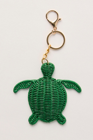 Serpui Sam Turtle Keychain at Free People in Green