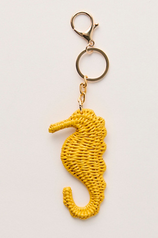Serpui Bruce Seahorse Keychain at Free People in Yellow