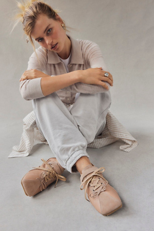 Jaz Lace-Up Sneakerinas by Grace at Free People in Brown, Size: EU 40