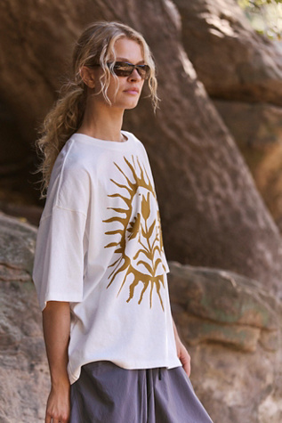 Tackle Graphic Tee by FP Movement at Free People in White Combo, Size: Large