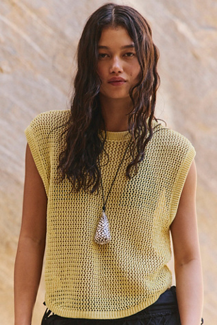 Connor Muscle Tee by free-est at Free People in Yellow, Size: S