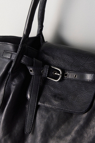 Женская сумка Free People Milan Leather Tote, цвет: Чёрный — фото 4