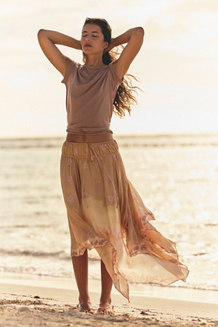 FP One Kaia Asymmetrical Skirt at Free People in Pink, Size: XS
