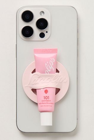 Lanolips 101 Ointment Strawberry & Phone Lip Balm Holder