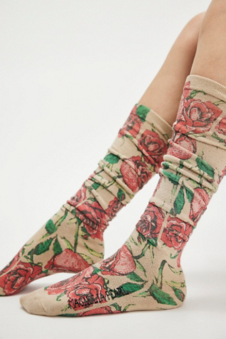 Floral Over The Knee Socks