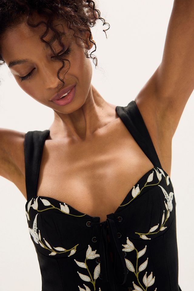 For Love & Lemons Weston Vegan Suede Romper | Free People