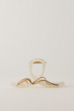 Alanis Claw Clip by Matsuura Co. at Free People in White