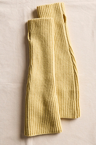 CLÒIMH Soft Wool Fingerless Gloves at Free People in Yellow