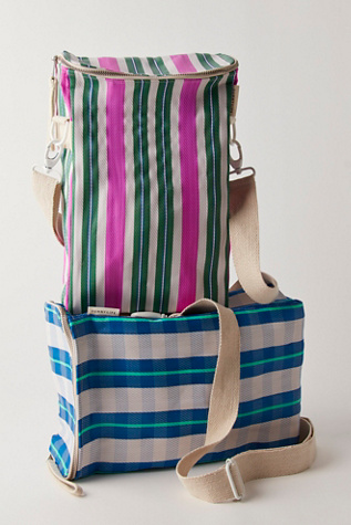 Recycled Nylon Drinks Cooler by Sunnylife at Free People in La Mer Blue Neon