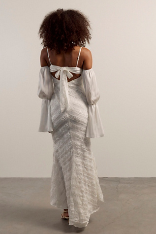 Женское платье For Love & Lemons Giovanna Maxi, цвет: Кремовый — фото 2