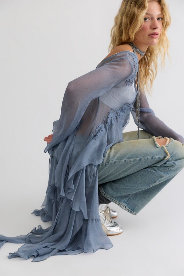 Nigel Preston Angel Chiffon Maxi Top #3